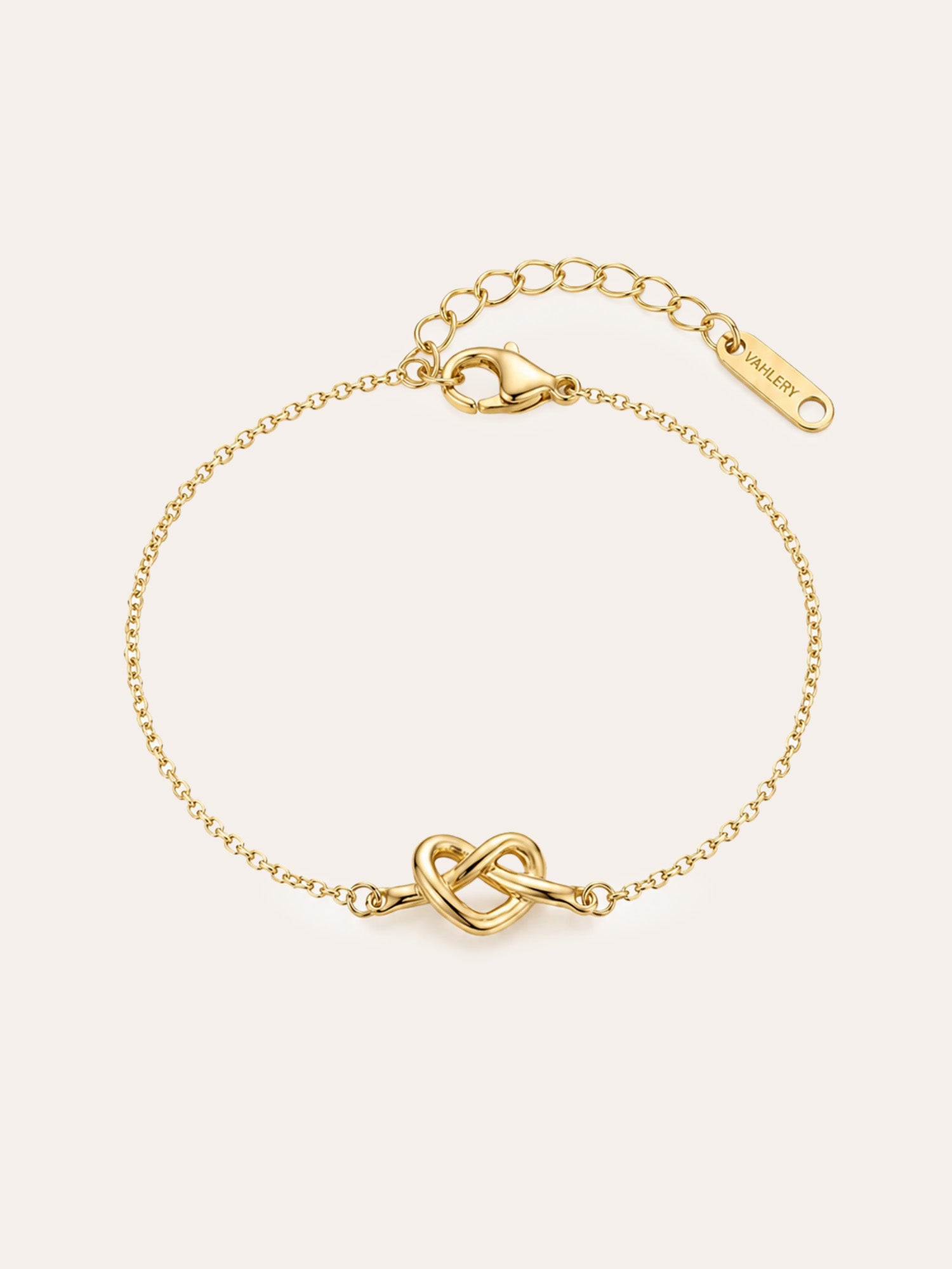 Noeud d'amour – bracelet partenaire avec noeud coeur (set)