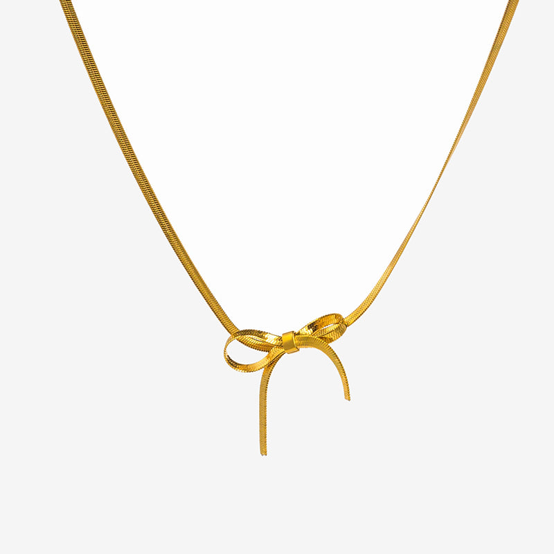 Maelle – Zarte Kette mit Schleifenanhänger