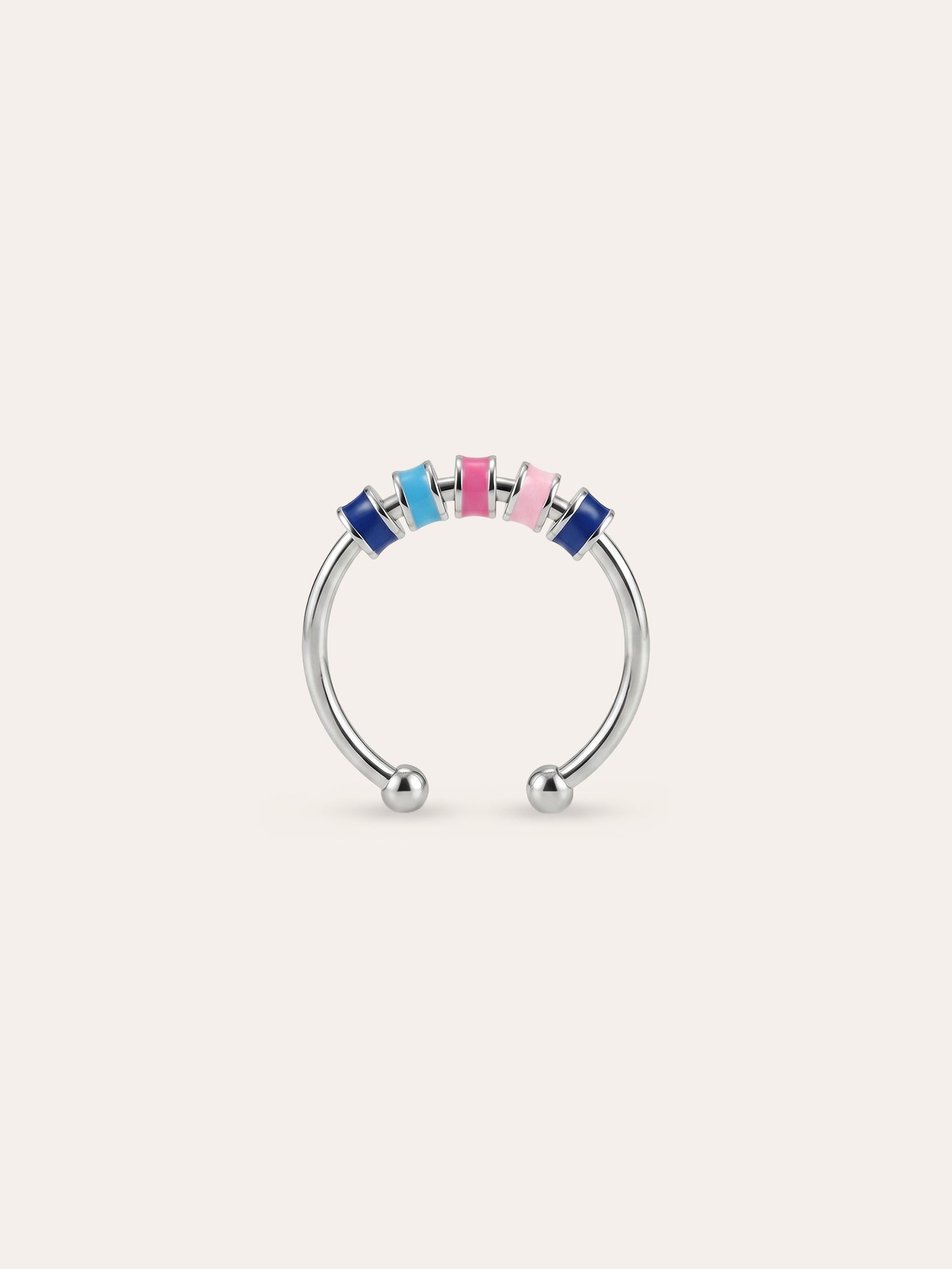 Nature – Fidget Ring mit bunten Perlen