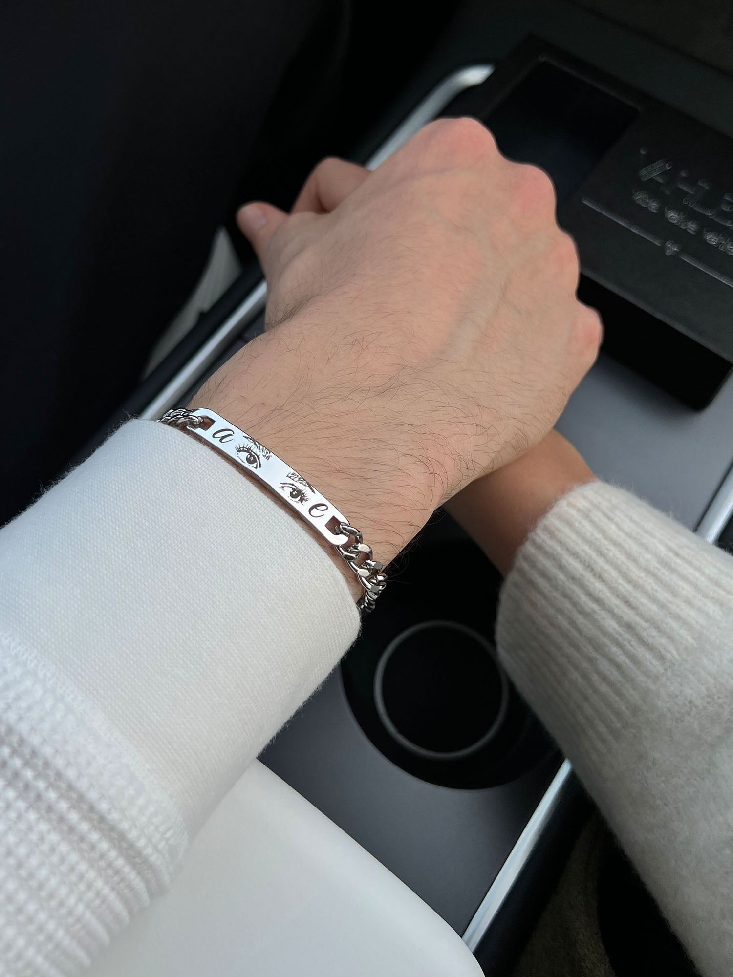 Ocean Eyes – Cuban-Armband mit Augen-Foto