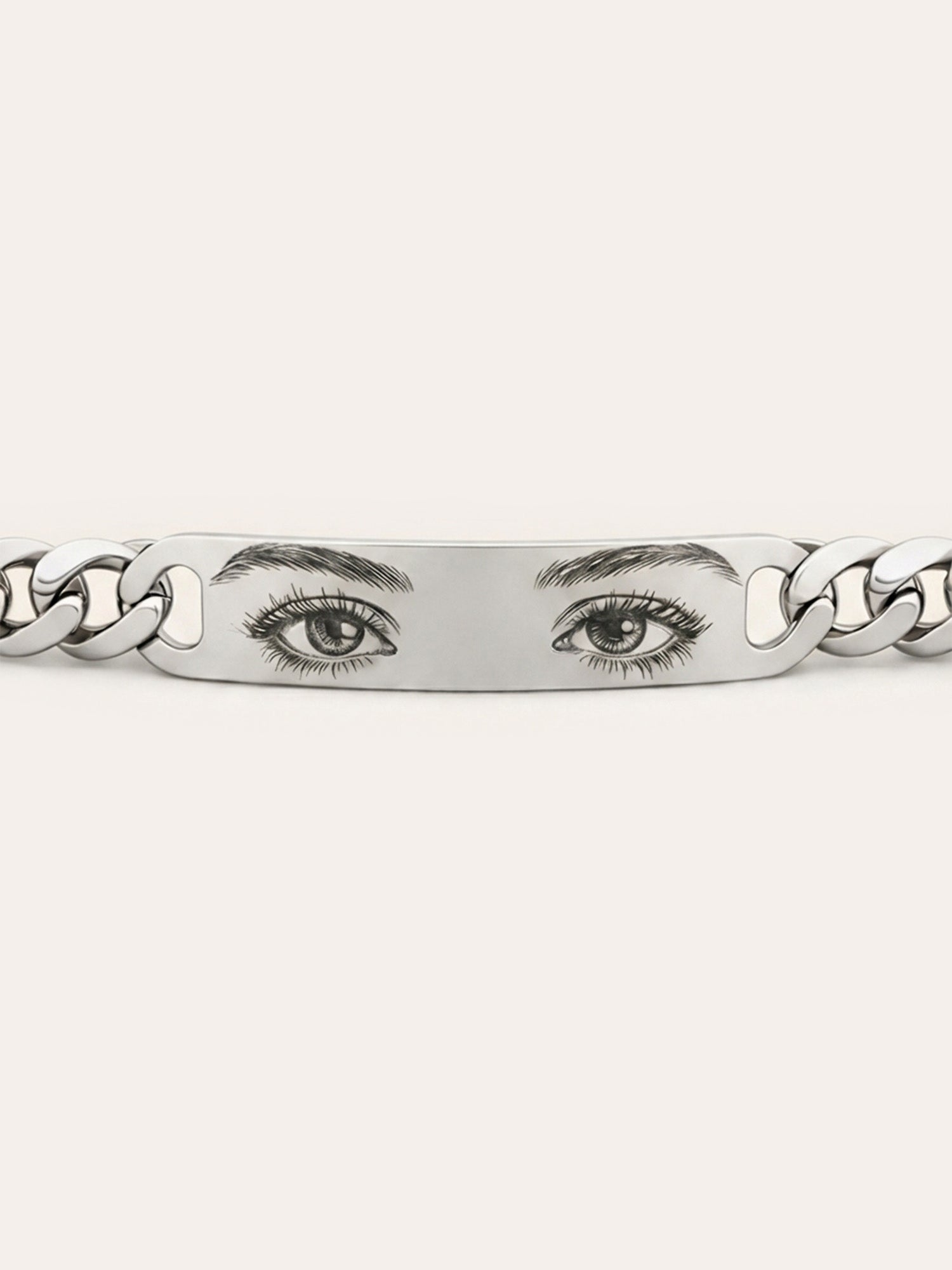 Ocean Eyes – Cuban-Armband mit Augen-Foto