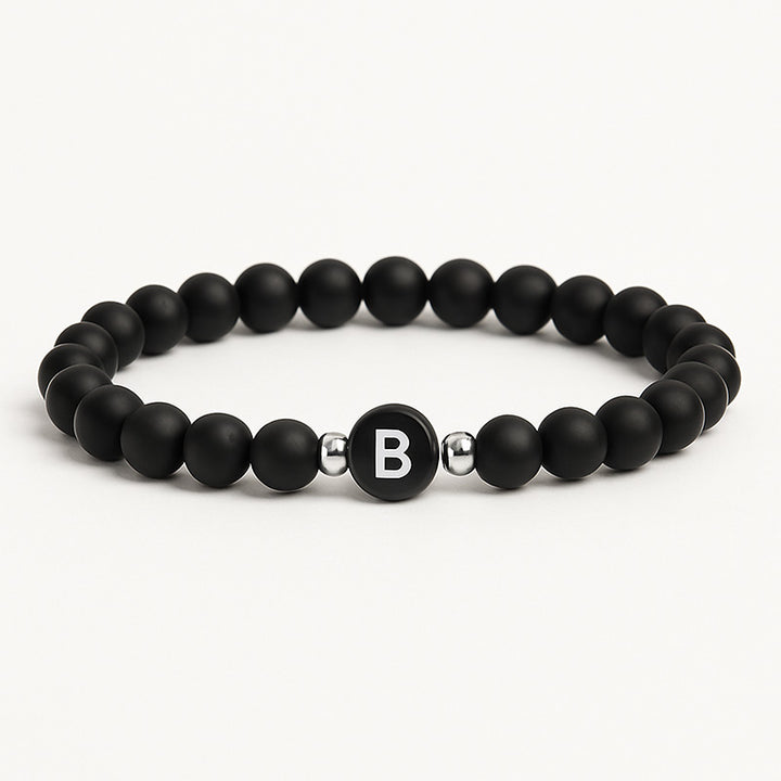 Pearl – Partnerarmband mit Natursteinperlen & Initiale