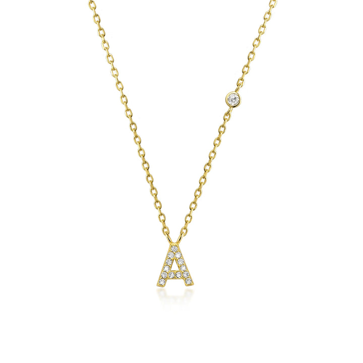 Adora – Personalisierte Halskette mit Initiale & Zirkonia