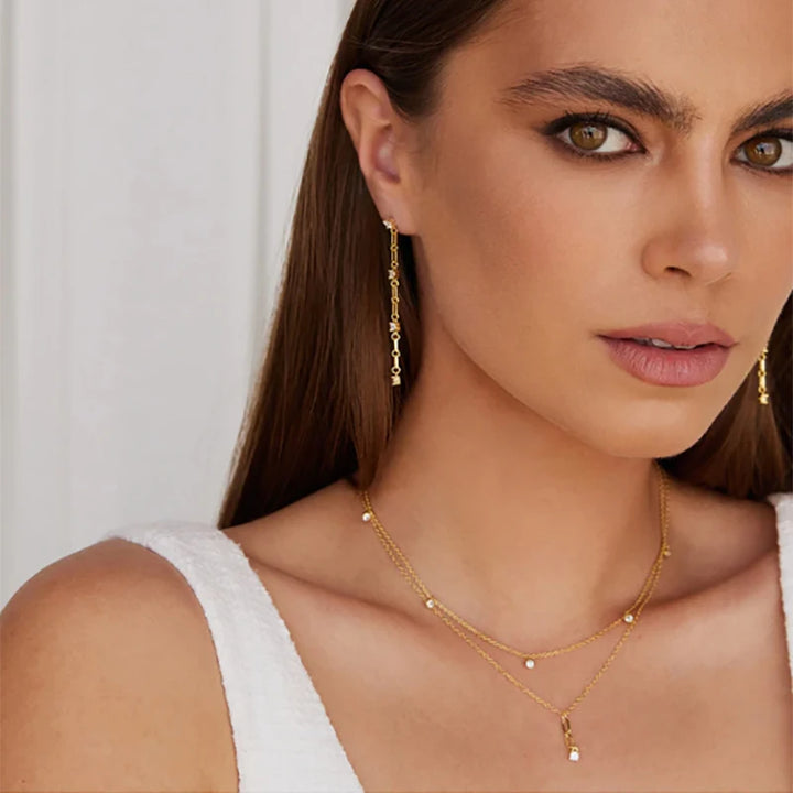 Halskette mit Chain Zirkonia Anhänger