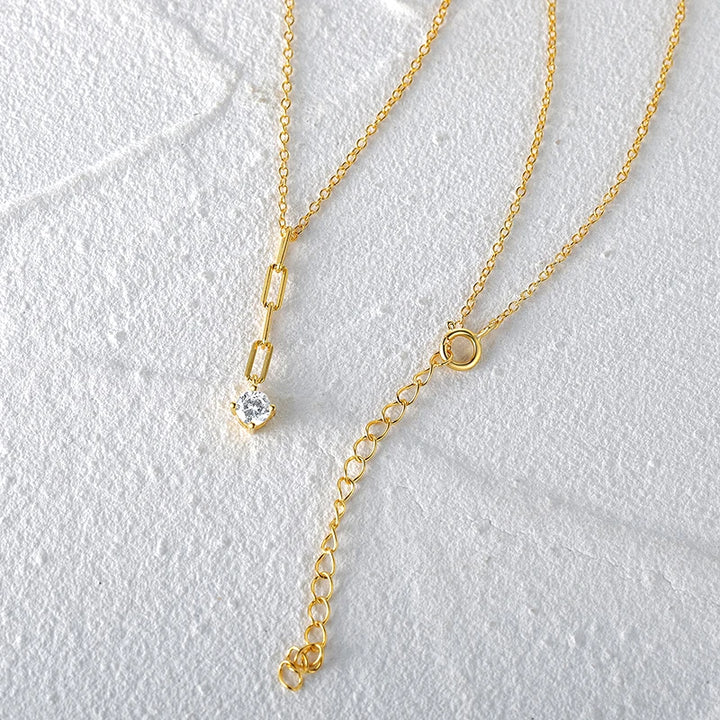 Halskette mit Chain Zirkonia Anhänger