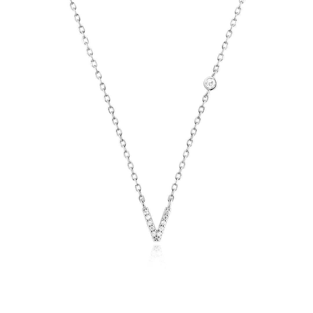 Adora – Personalisierte Halskette mit Initiale & Zirkonia
