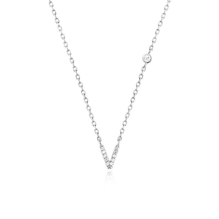 Adora – Personalisierte Halskette mit Initiale & Zirkonia
