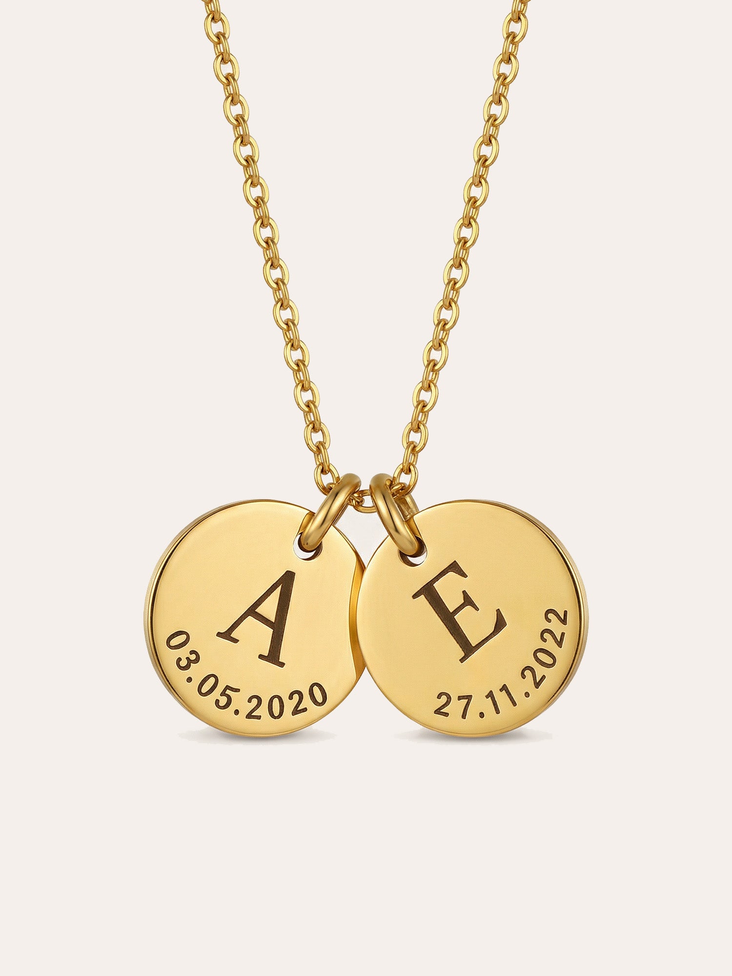 Serenity – Personalisierte Kette mit Initialen & Datum