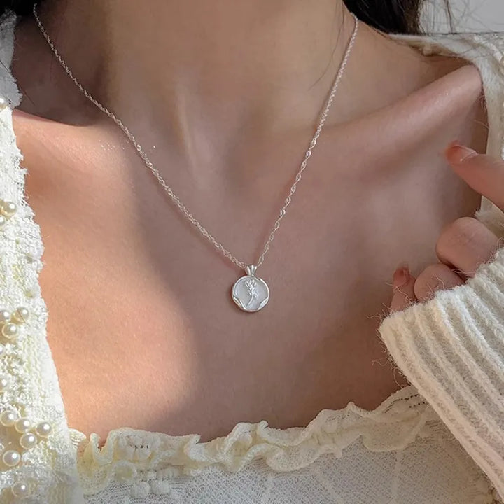 Daisy - Halskette mit Vintage Blume 925 Sterlingsilber