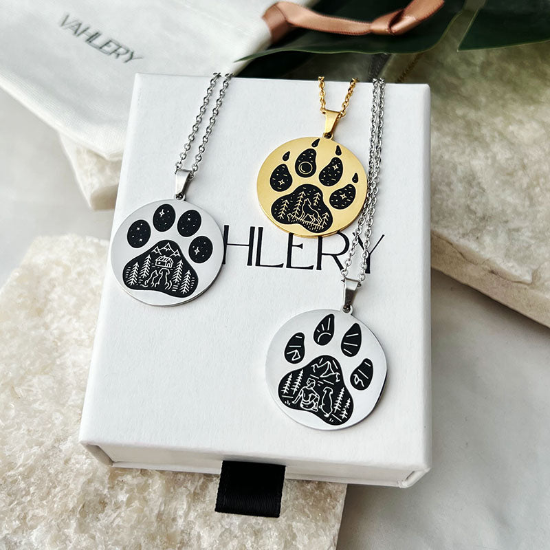 Star Friend - Collar con Huella Perro Lobo Gato