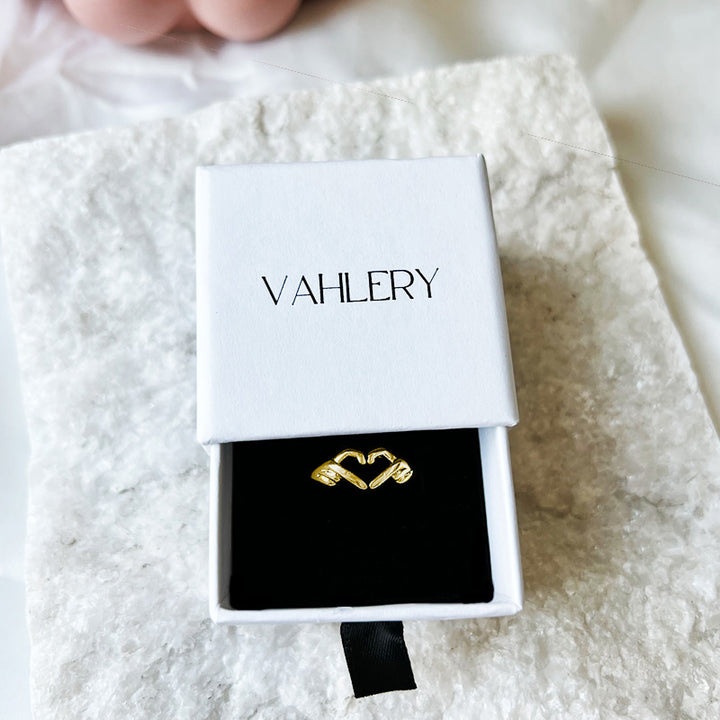 Fingerherz – Herz-Ring mit "I love you forever"