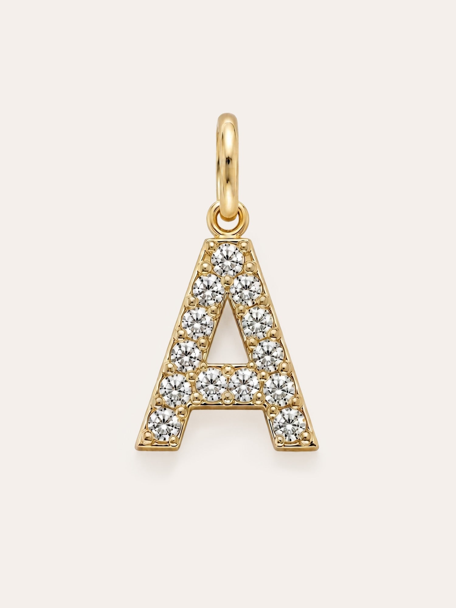 Buchstaben Charm mit Zirkonia