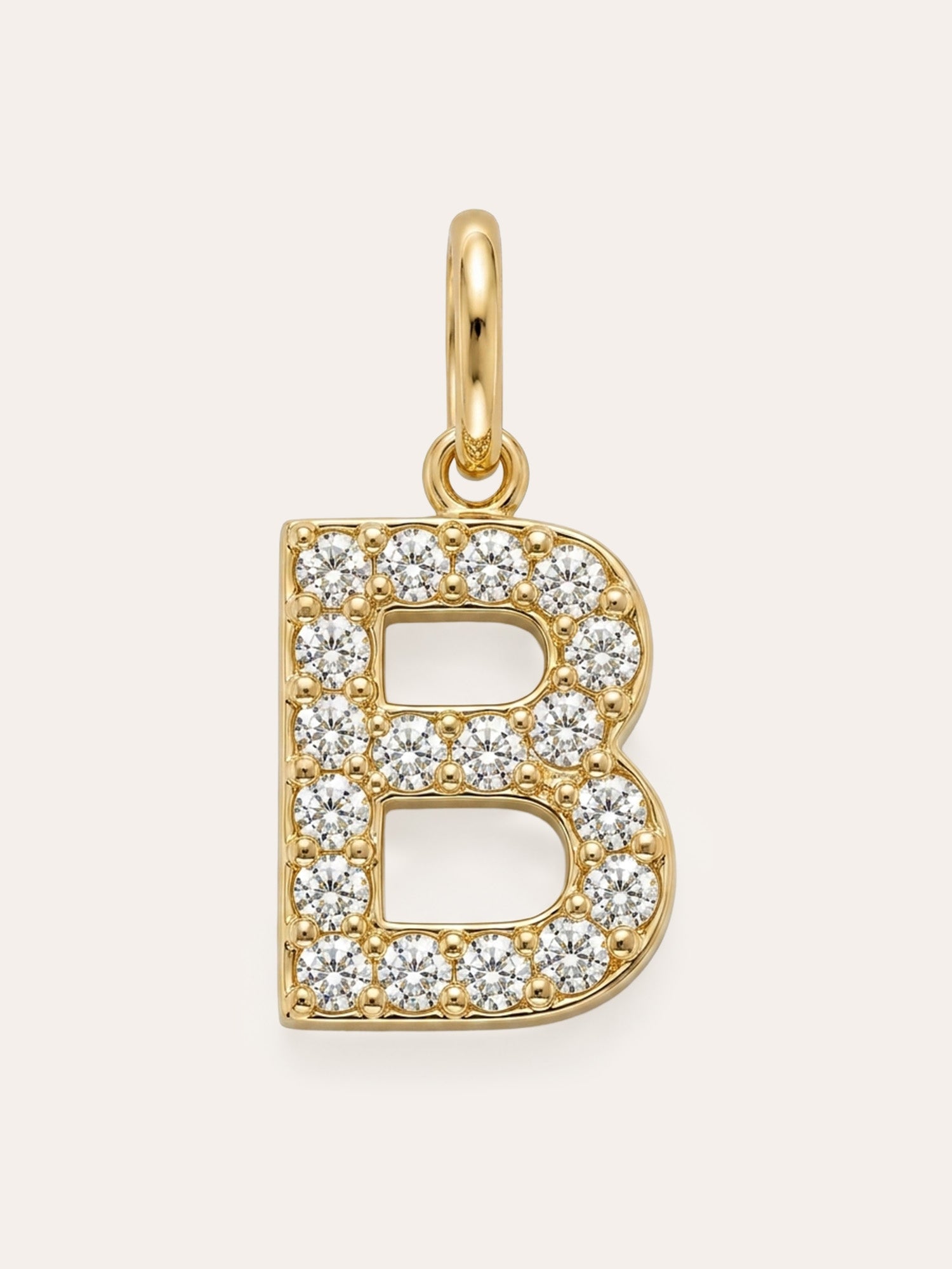 Buchstaben Charm mit Zirkonia