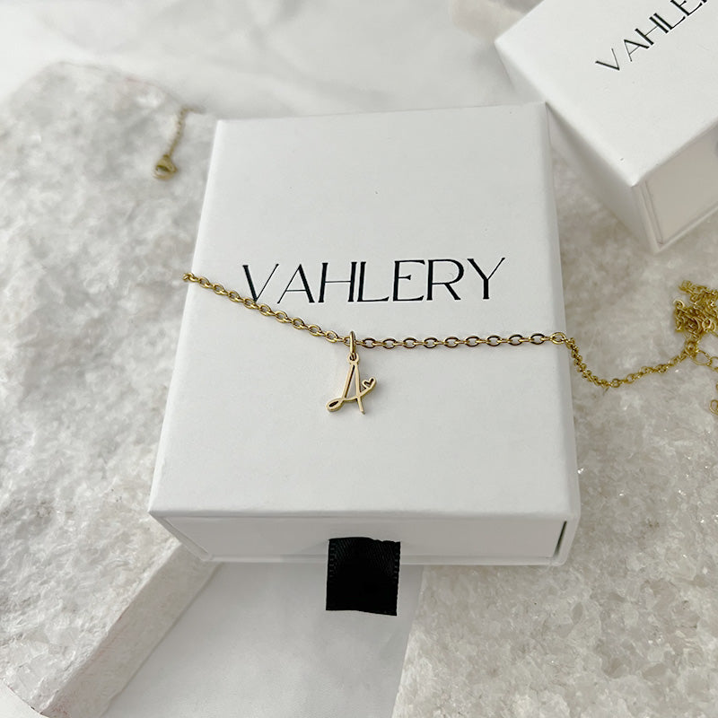 Valentina - Ketting met initiaal en hart
