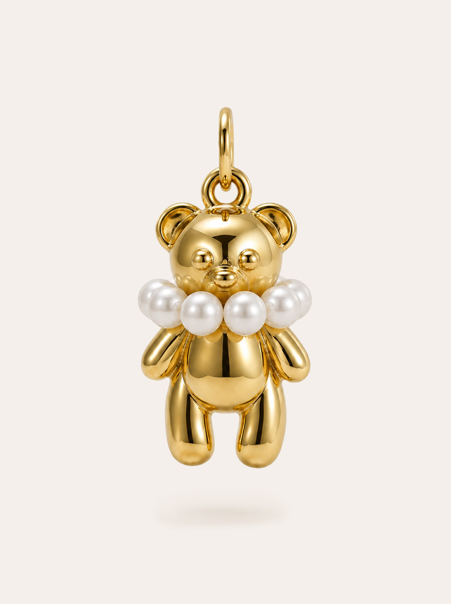 Teddybär mit Perlen Charm