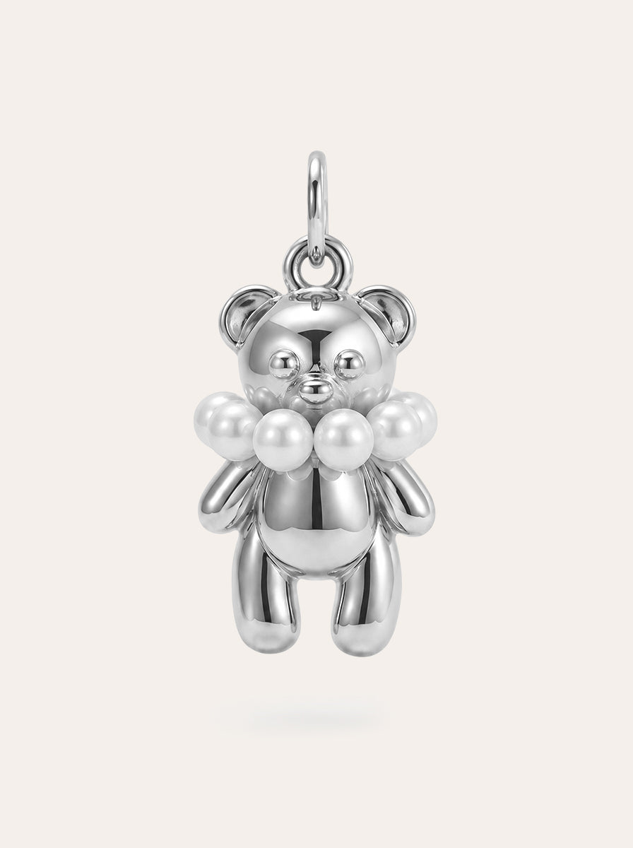 Teddybär mit Perlen Charm