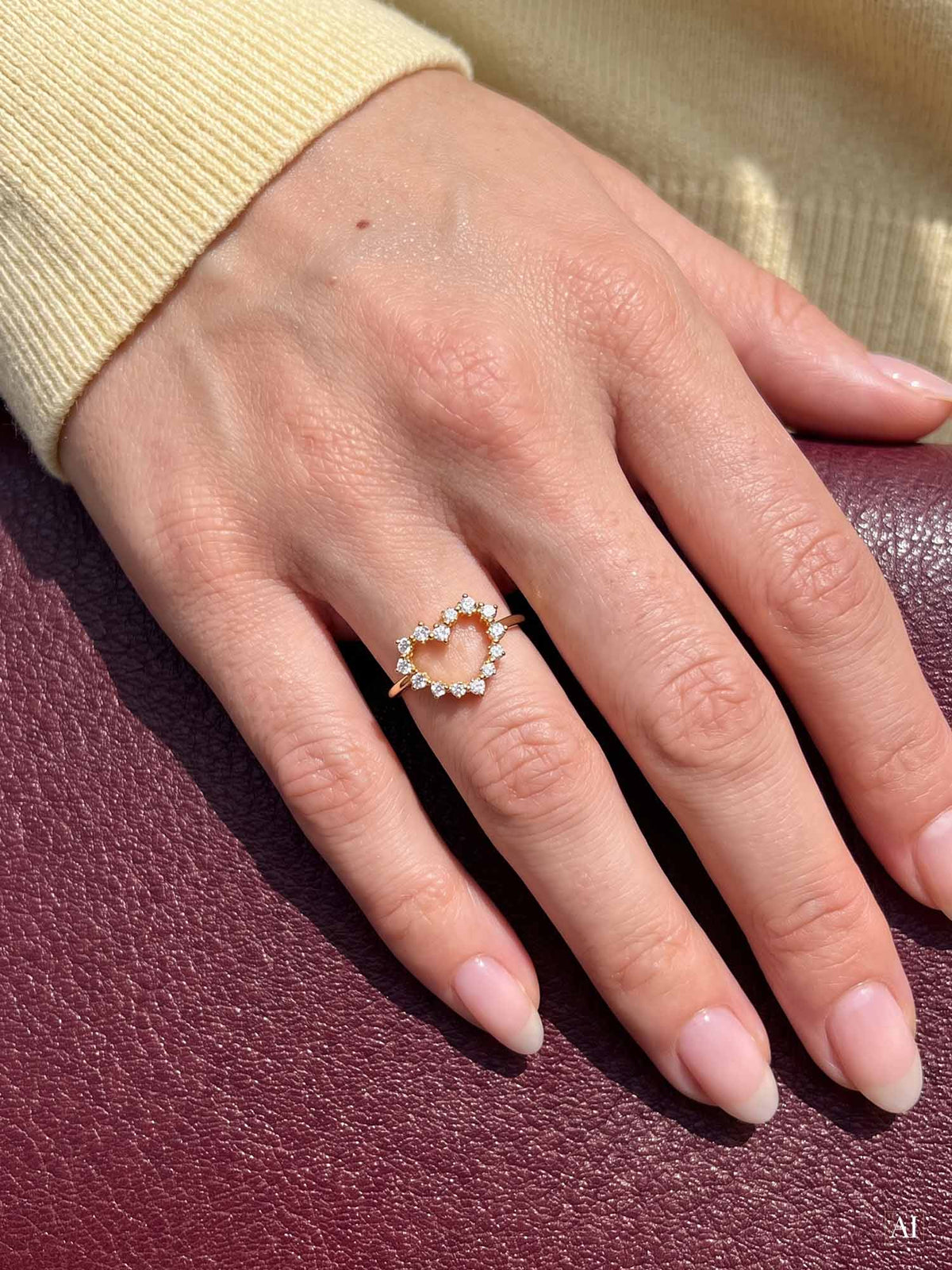Cotton Candy – Ring mit pinkem Herz & Zirkonia
