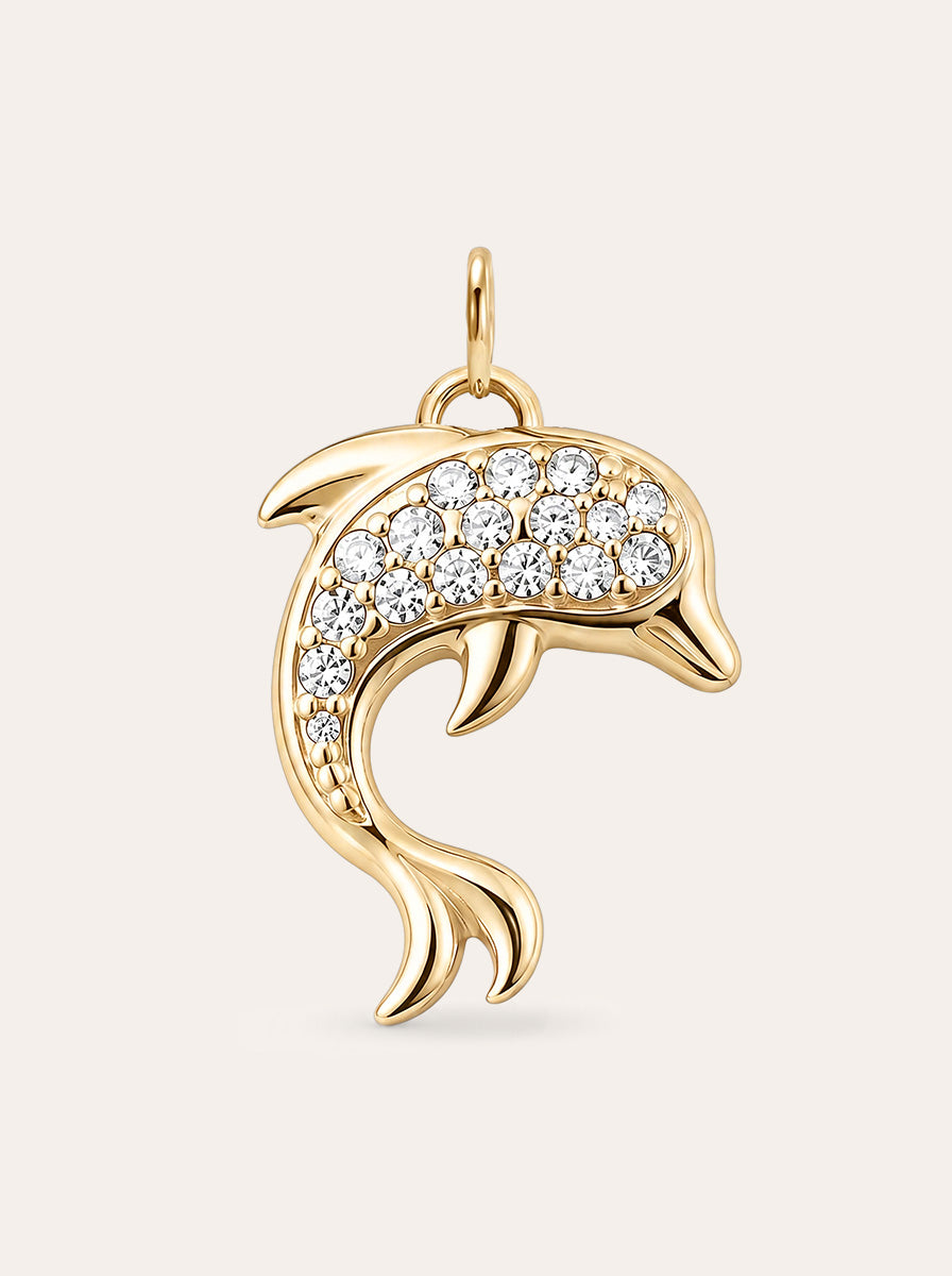 Delfin mit Zirkonia Charm