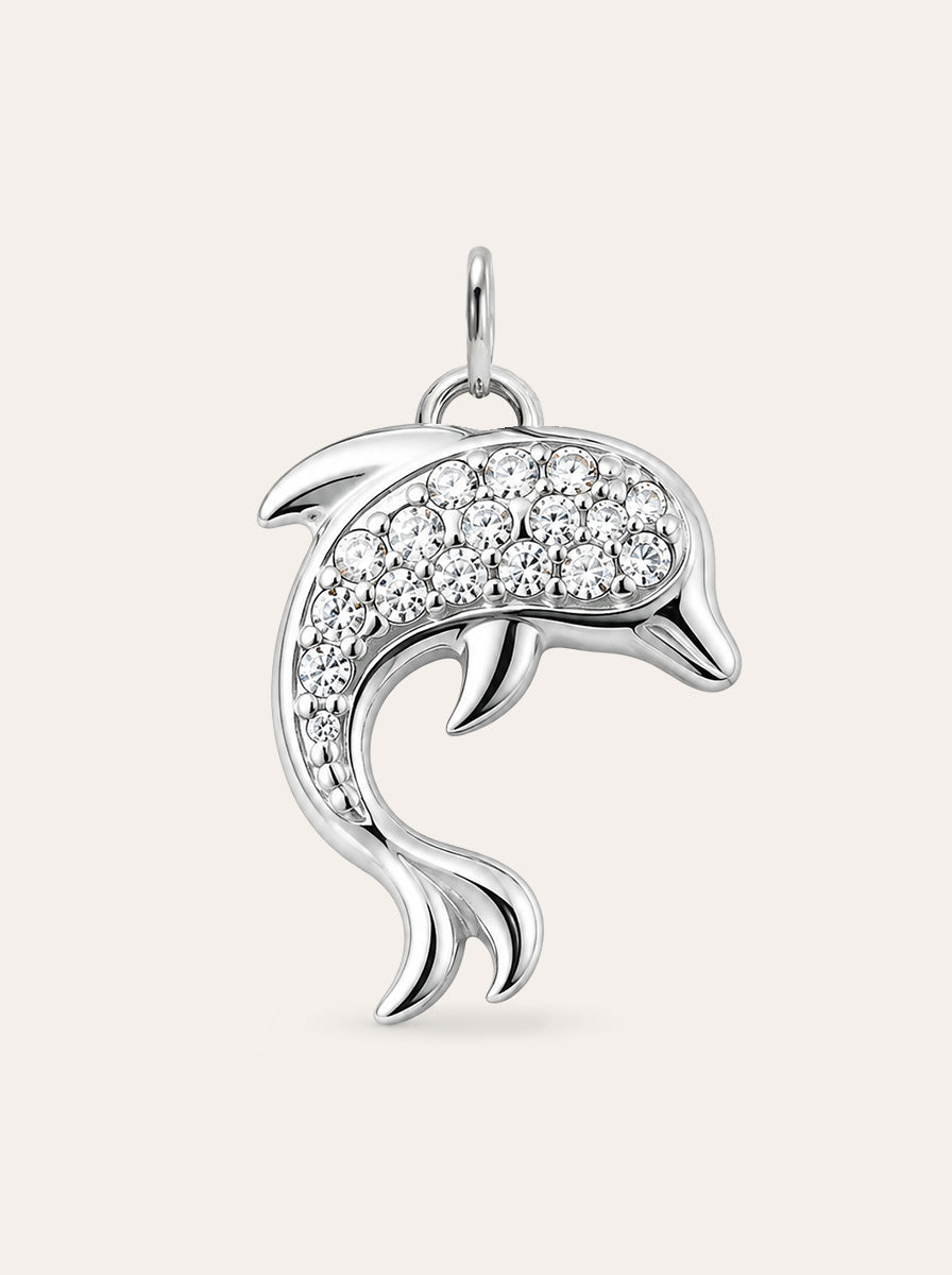 Delfin mit Zirkonia Charm