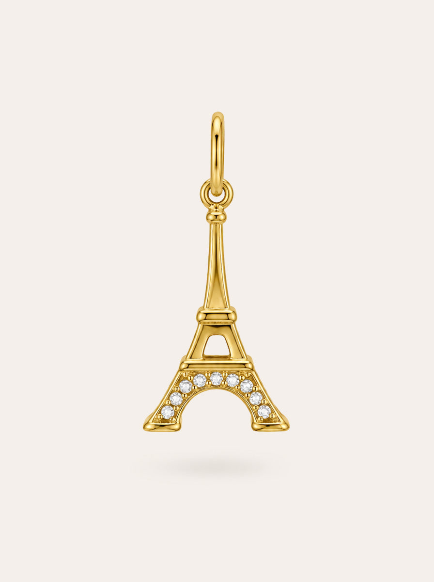 Eiffelturm mit Zirkonia Charm