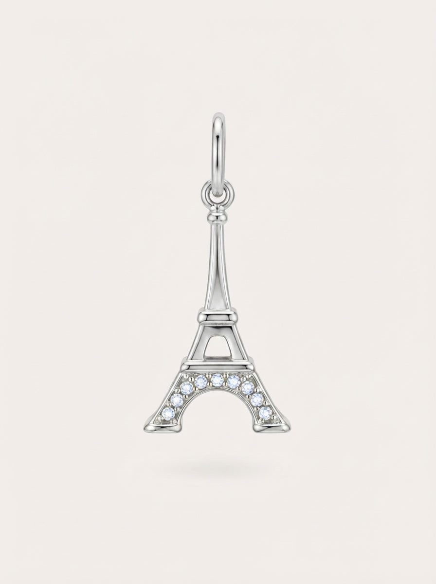Eiffelturm mit Zirkonia Charm