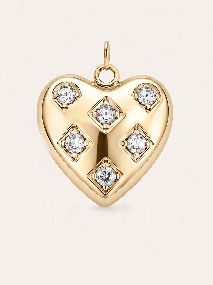 Herz mit Zirkonia Charm