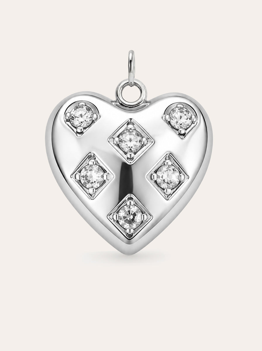 Herz mit Zirkonia Charm