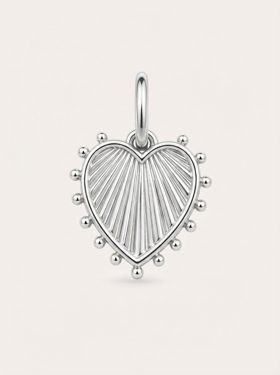 Riffel-Herz Charm
