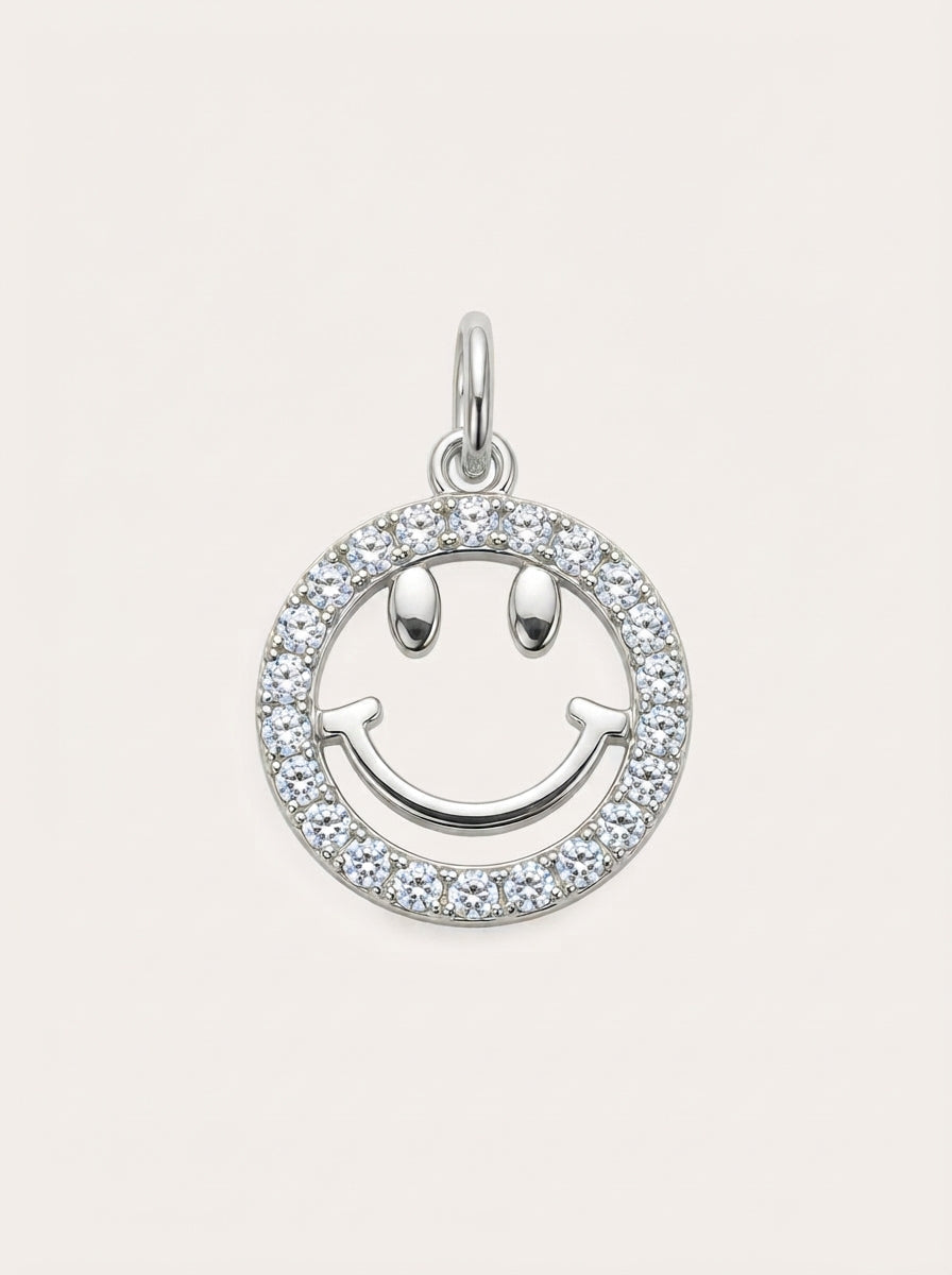 Smiley mit Zirkonia Charm