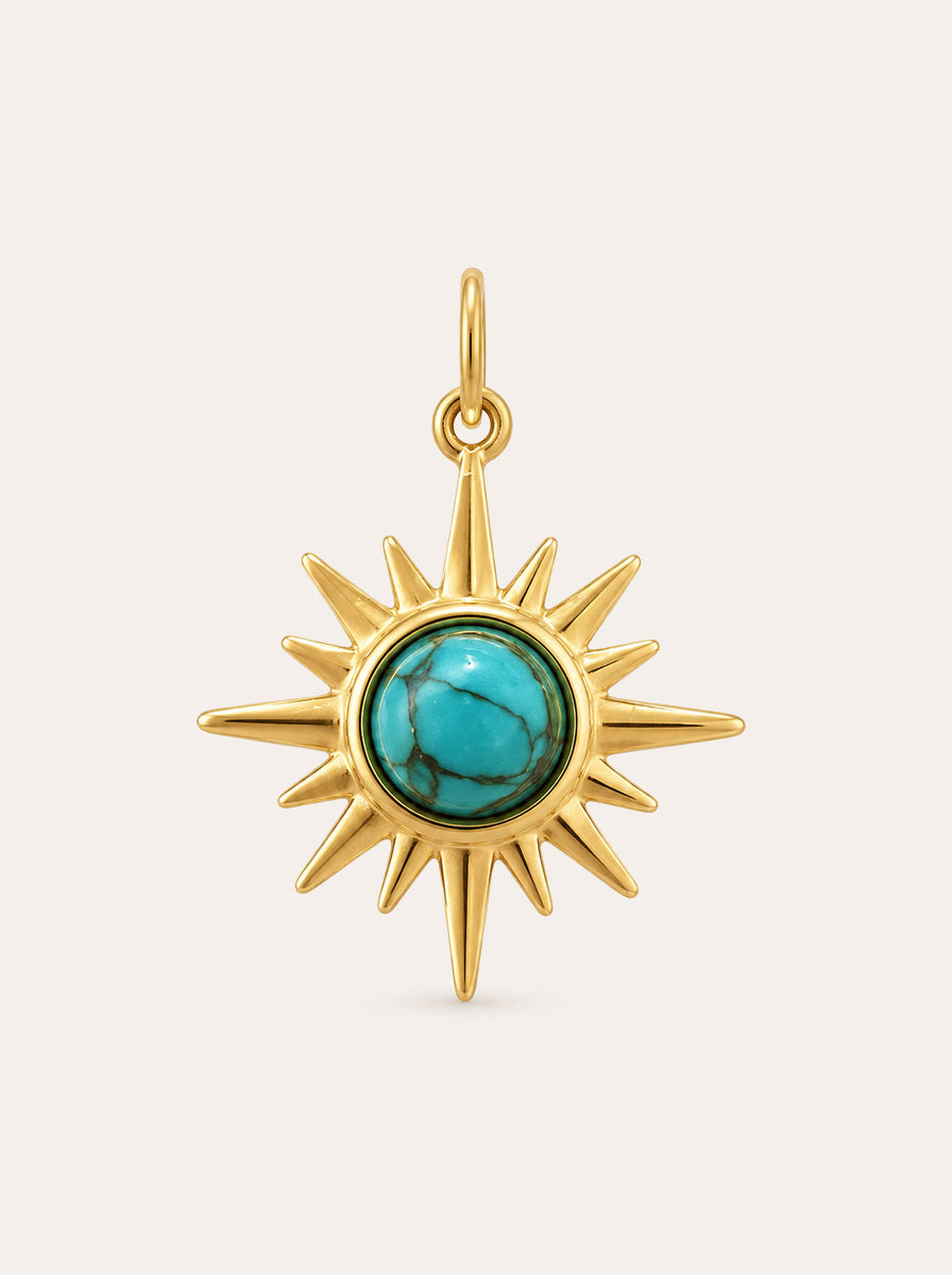 Sonne mit Aquamarin Charm