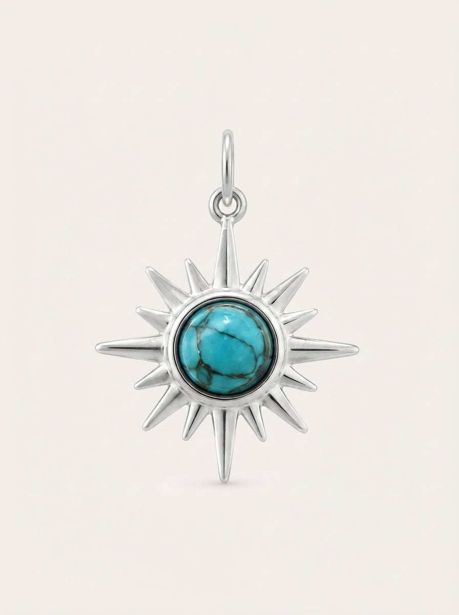 Sonne mit Aquamarin Charm