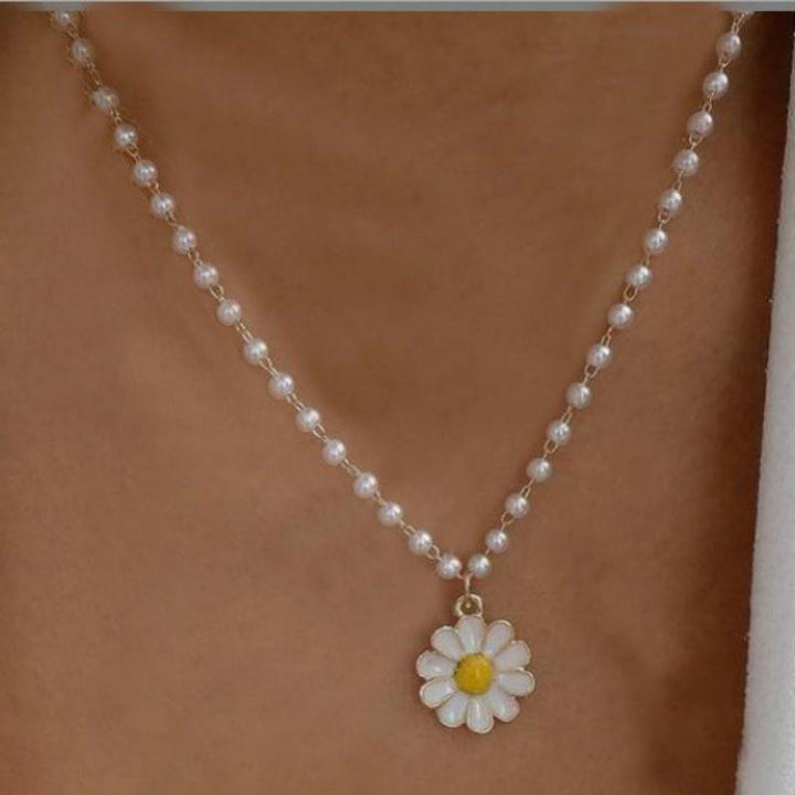 Vintage Daisy Gänseblümchen Halskette