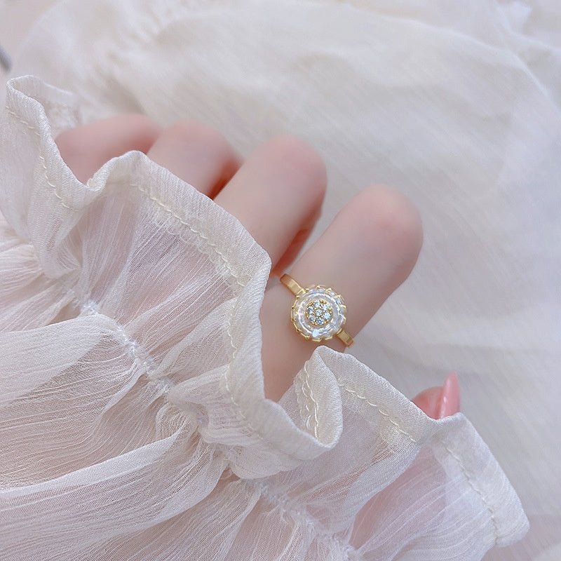 BAGUE ANXIÉTÉ AVEC ZIRCONE - BAGUE CONTRE L'ANXIÉTÉ ET LE STRESS - Vahlery