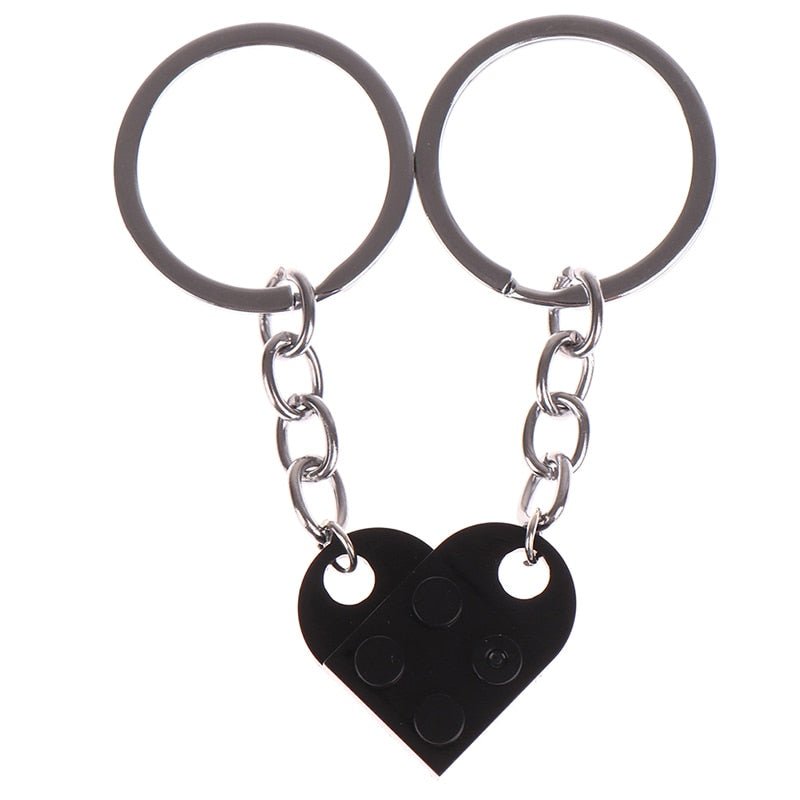 BUILDING BLOCK HEART KEYCHAIN ​​FOR COUPLES & BFF's - Vahlery