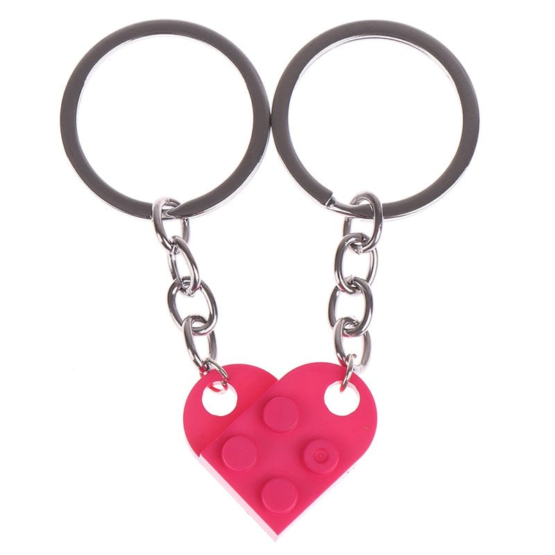 BUILDING BLOCK HEART KEYCHAIN ​​FOR COUPLES & BFF's - Vahlery