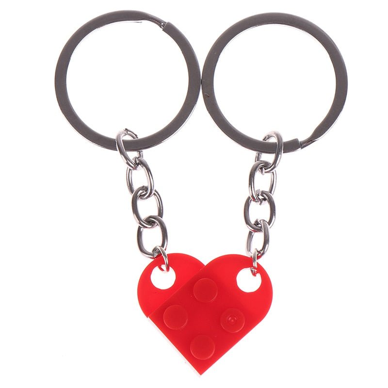 BUILDING BLOCK HEART KEYCHAIN ​​FOR COUPLES & BFF's - Vahlery
