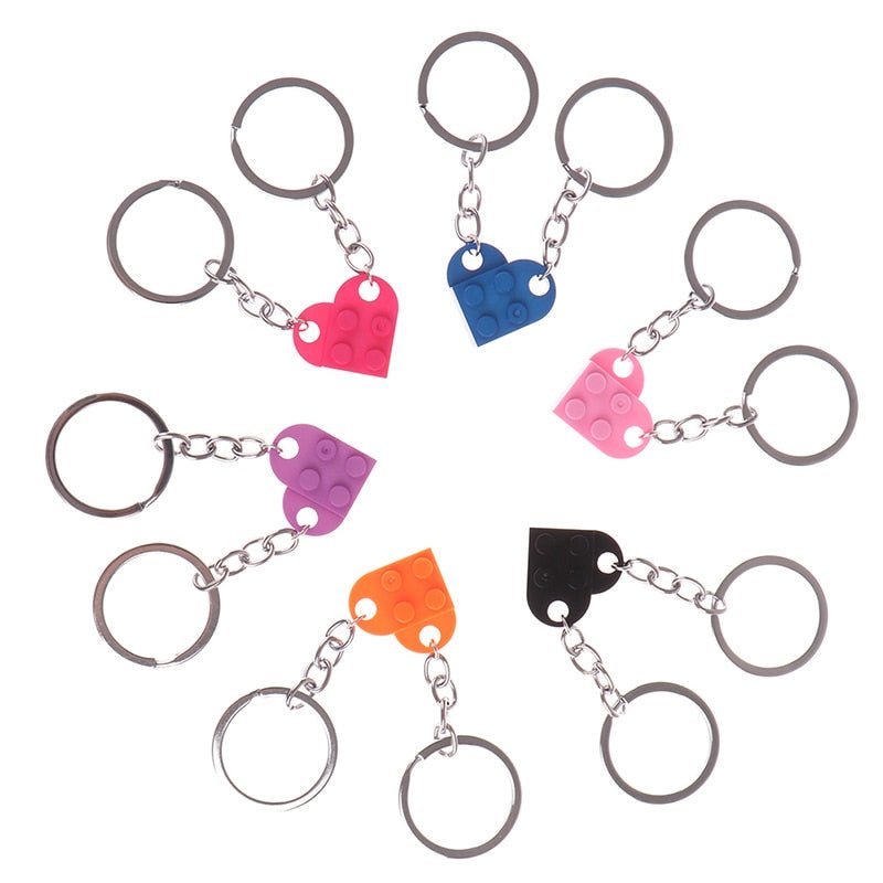 BUILDING BLOCK HEART KEYCHAIN ​​FOR COUPLES & BFF's - Vahlery