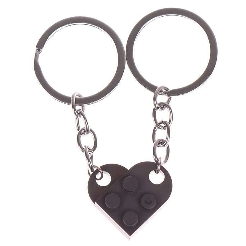 BUILDING BLOCK HEART KEYCHAIN ​​FOR COUPLES & BFF's - Vahlery