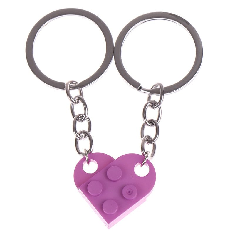 BUILDING BLOCK HEART KEYCHAIN ​​FOR COUPLES & BFF's - Vahlery