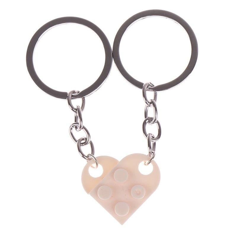 BUILDING BLOCK HEART KEYCHAIN ​​FOR COUPLES & BFF's - Vahlery
