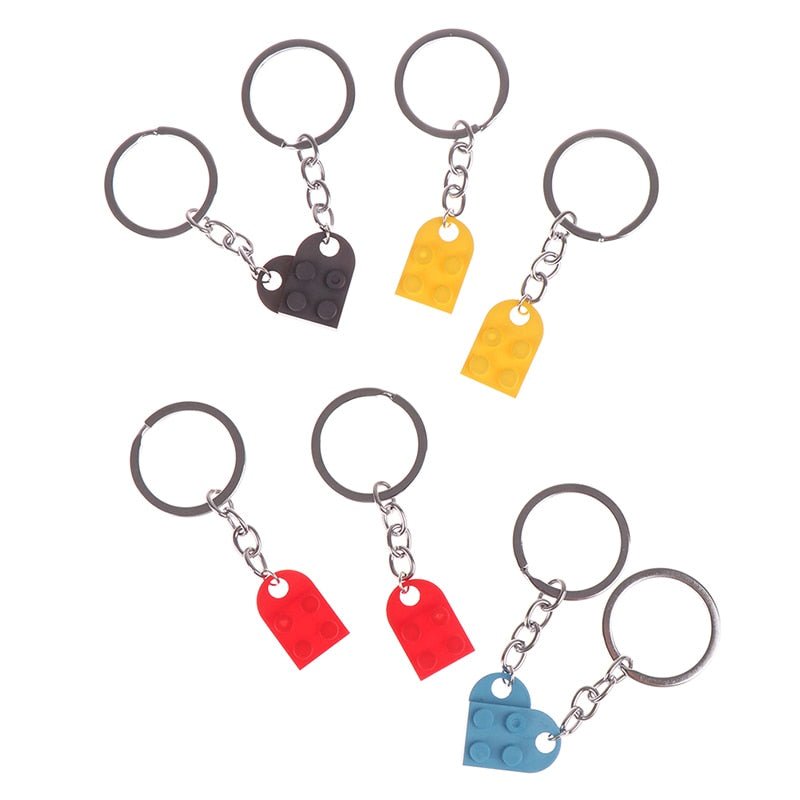 BUILDING BLOCK HEART KEYCHAIN ​​FOR COUPLES & BFF's - Vahlery
