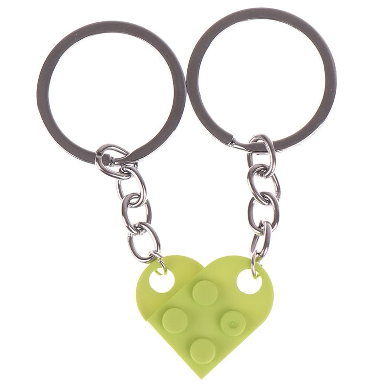 BUILDING BLOCK HEART KEYCHAIN ​​FOR COUPLES & BFF's - Vahlery