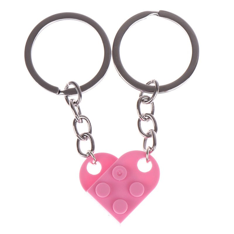 BUILDING BLOCK HEART KEYCHAIN ​​FOR COUPLES & BFF's - Vahlery