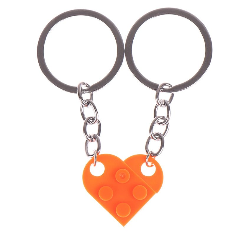 BUILDING BLOCK HEART KEYCHAIN ​​FOR COUPLES & BFF's - Vahlery