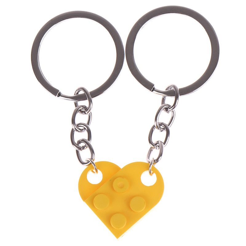 BUILDING BLOCK HEART KEYCHAIN ​​FOR COUPLES & BFF's - Vahlery