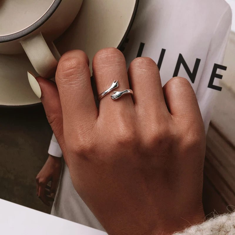 Hug Ring mit Umarmung Umarmungsring Vahlery